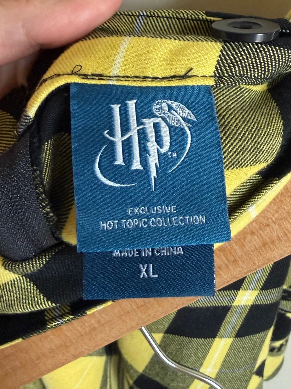Harry Potter Hot Topic HP Yellow Black Plaid Circle Skater Skirt Hufflepuff XL